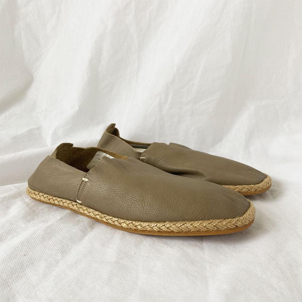Frette Merida Leather Espadrilles in Dark Gray - BOPF | Business of Preloved Fashion