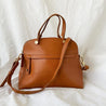 Furla Brown Leather Piper Dome Satchel - BOPF | Business of Preloved Fashion