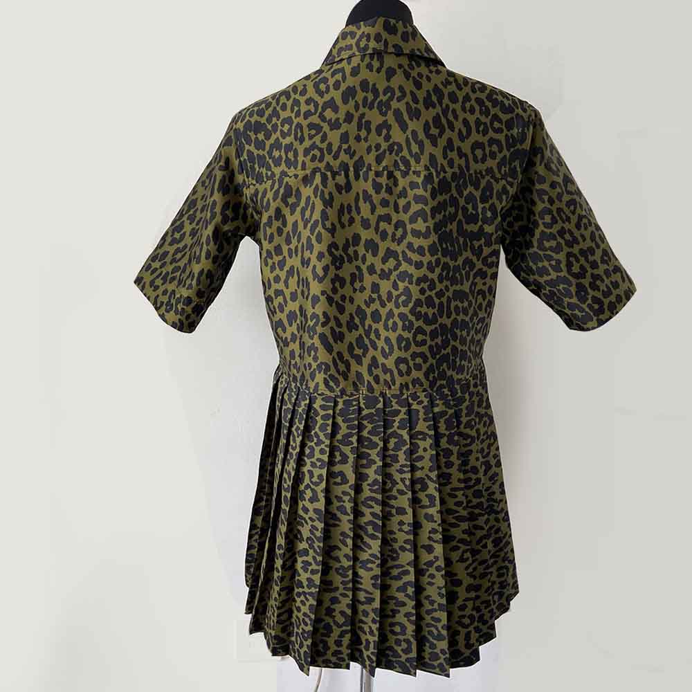 Ganni Green Leopard Print Dress, IT34 - BOPF | Business of Preloved Fashion Ganni Green Leopard Print Dress, IT34 - BOPF | Business of Preloved Fashion