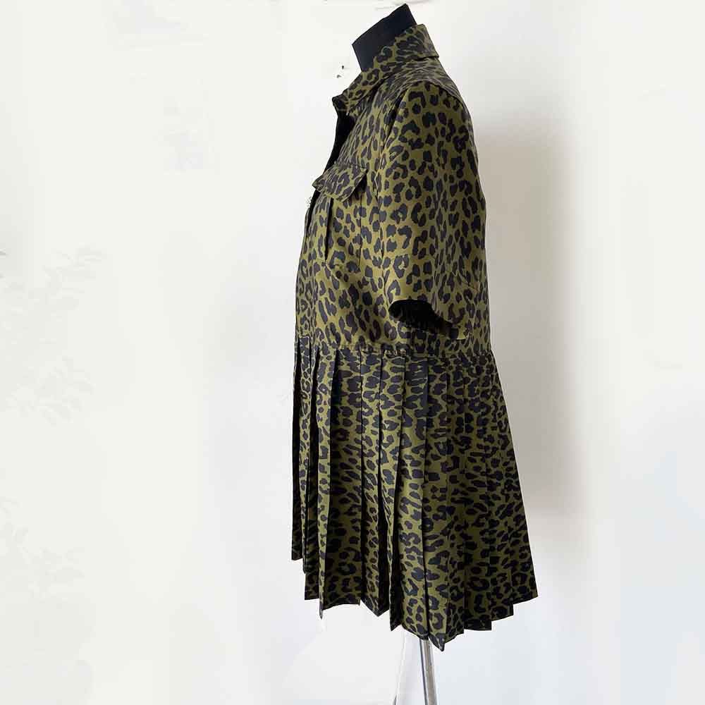 Ganni Green Leopard Print Dress, IT34 - BOPF | Business of Preloved Fashion Ganni Green Leopard Print Dress, IT34 - BOPF | Business of Preloved Fashion