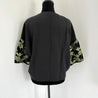 Giambattista Valli Black Floral Print Crop Top - BOPF | Business of Preloved Fashion