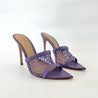 Gianvito Rossi Purple 105 Mules in Fishnet Mesh, 37.5 - BOPF | Business of Preloved Fashion