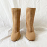 Gianvito Rossi tan knitted sock heeled boots, 38 - BOPF | Business of Preloved Fashion