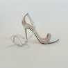 Gianvito Rossi Topea Crystal Braided Silver Leather Sandal Heels, 38 - BOPF | Business of Preloved Fashion