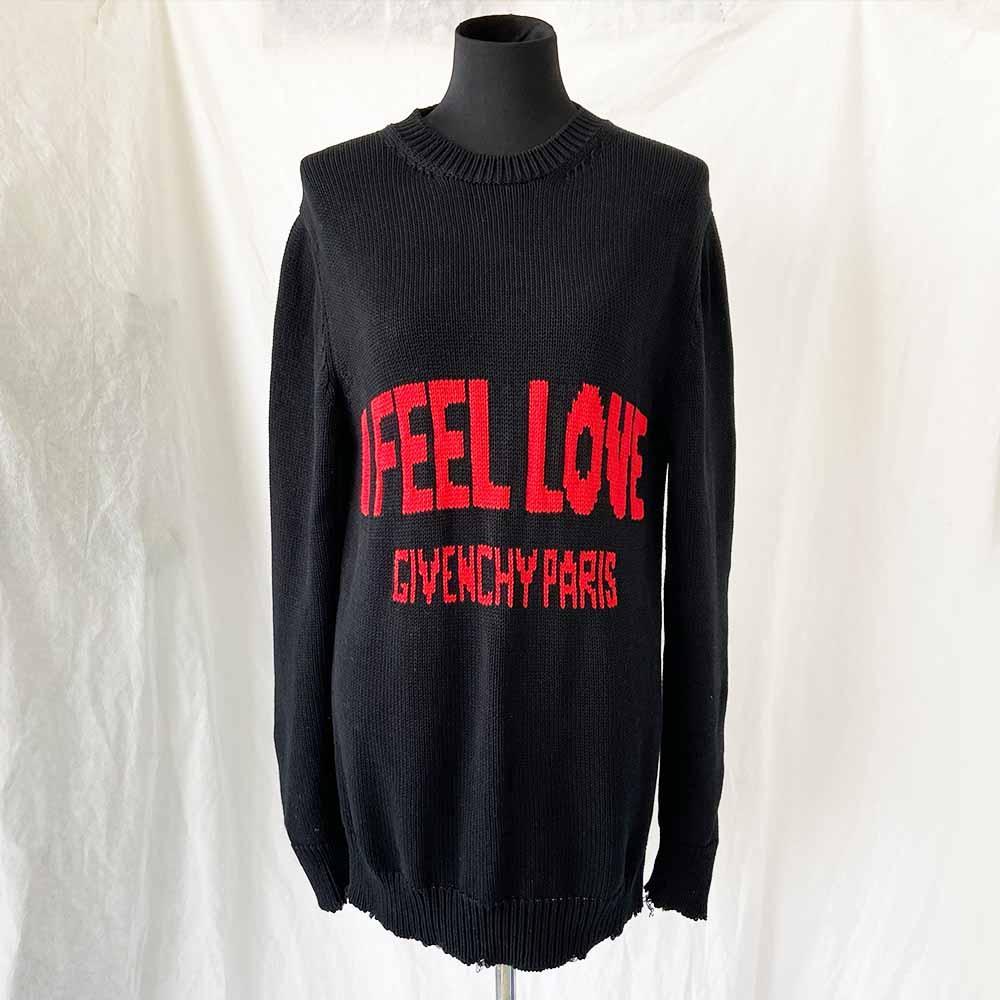 Givenchy 'I Feel Love' long sleeve black jumper - BOPF | Business of Preloved Fashion