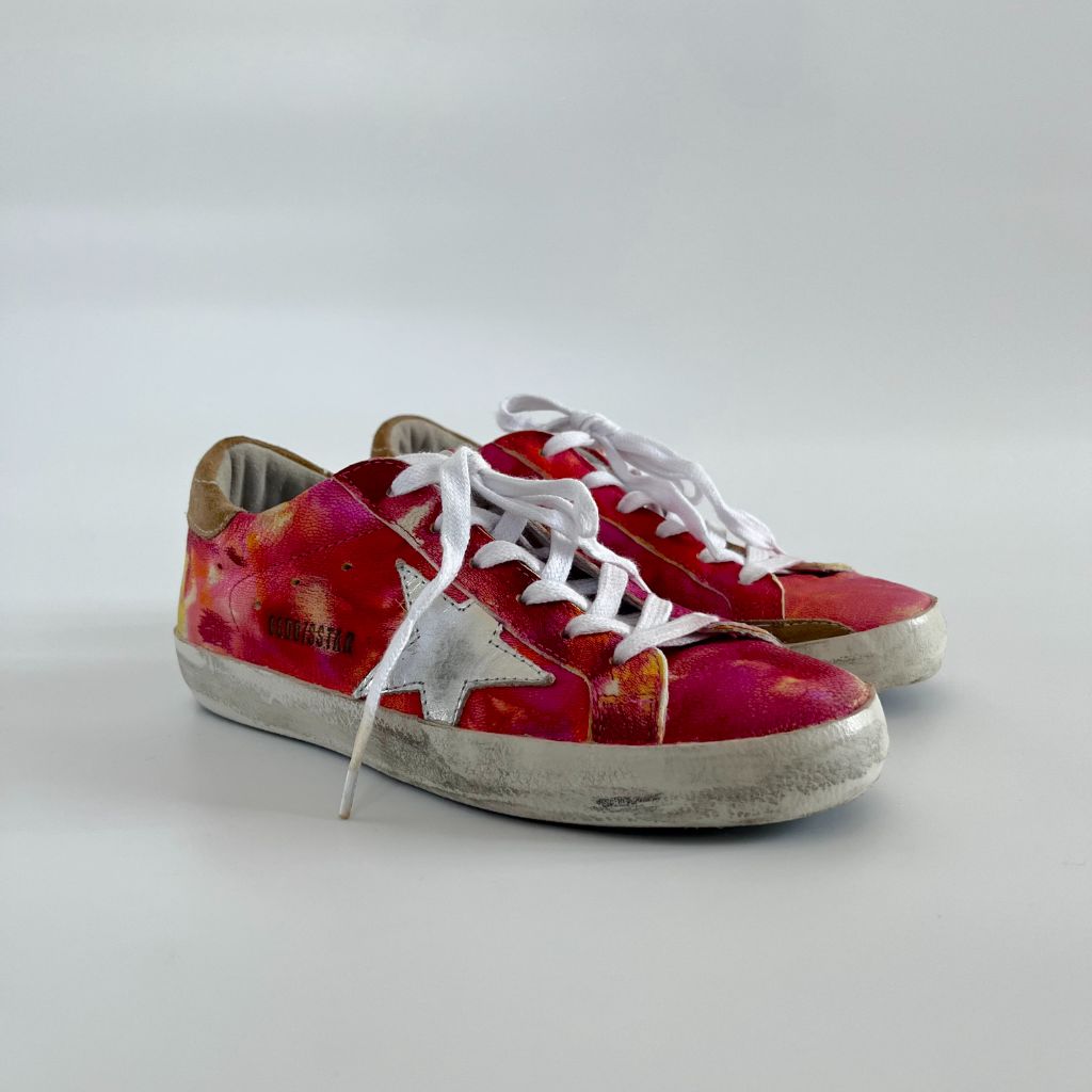 Golden Goose Red and Pink Low-Top Sneakers, 36 - BOPF | Business of Preloved Fashion