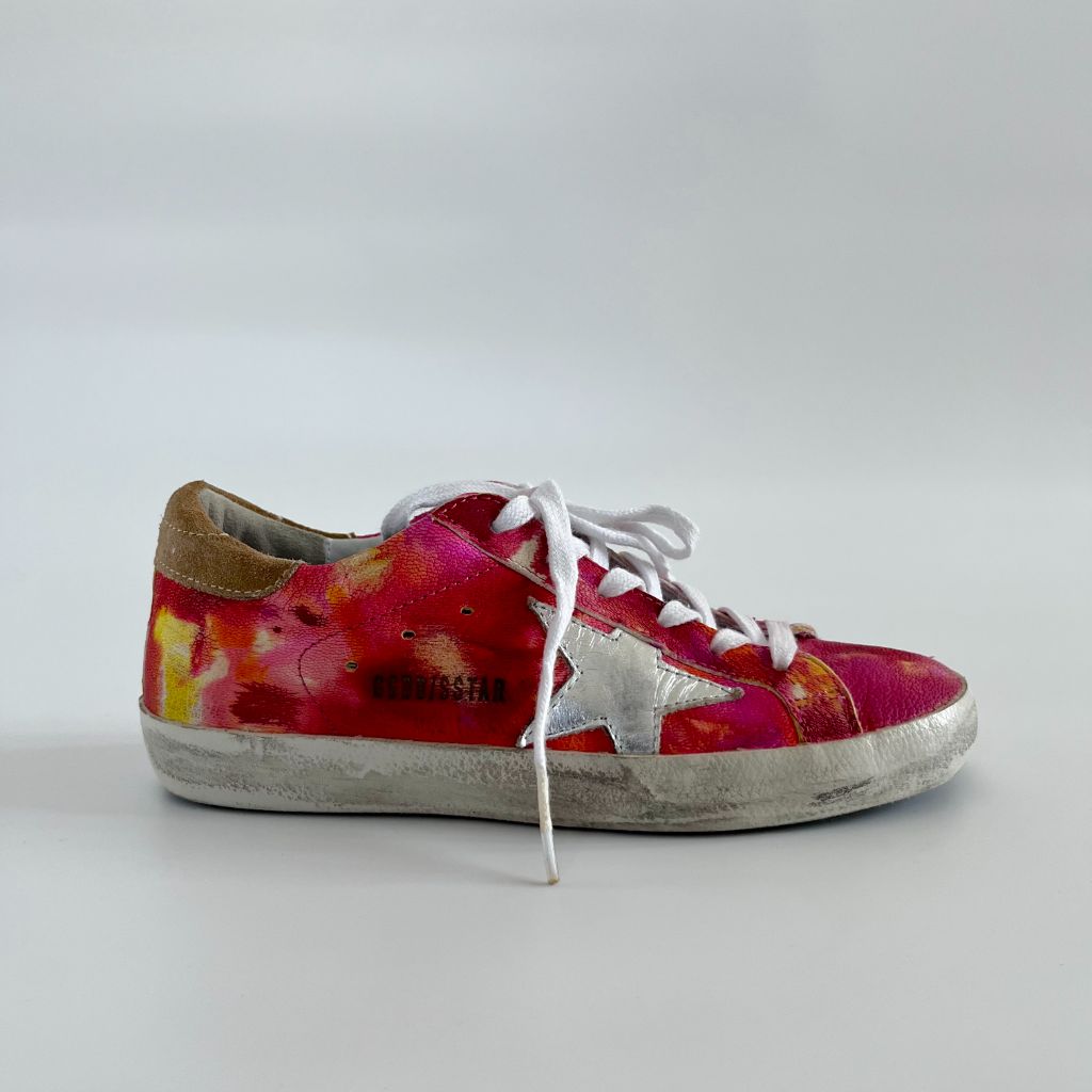 Golden Goose Red and Pink Low-Top Sneakers, 36 - BOPF | Business of Preloved Fashion