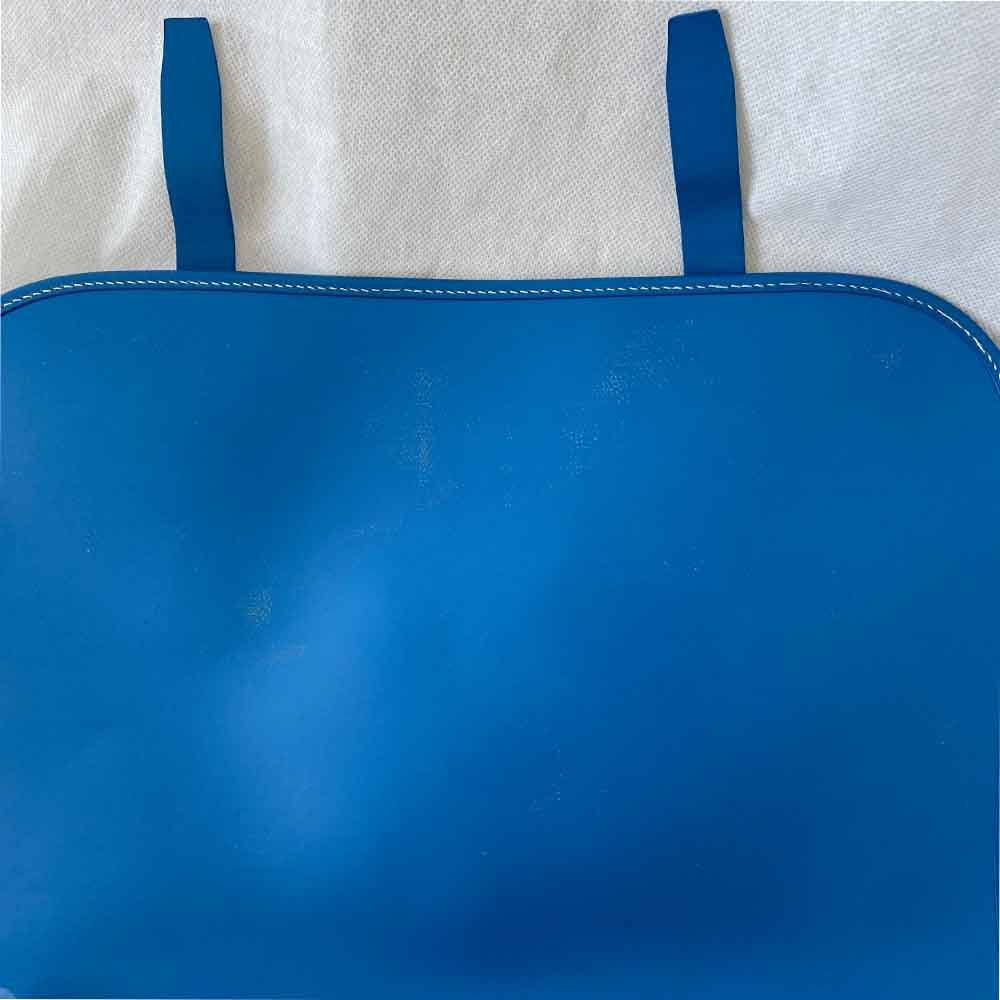 Goyard Blue Chevron Print Coated Canvas Belvedere Mini Saddle Bag