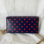 Gucci 1955 Horsebit Polka-Dot Leather Wallet on Chain - BOPF | Business of Preloved Fashion