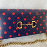 Gucci 1955 Horsebit Polka-Dot Leather Wallet on Chain - BOPF | Business of Preloved Fashion