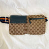 Gucci Beige/ Blue GG Canvas And Leather Belt Bag - BOPF | Business of Preloved Fashion