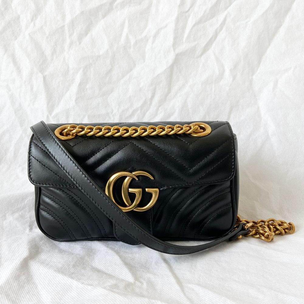 Gucci Black 2.0 Mini Marmont Bag - BOPF | Business of Preloved Fashion