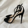 Gucci Black GG Crystal Logo High Heel Suede Sandals, 38 - BOPF | Business of Preloved Fashion