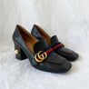 Gucci Black leather mid-heel loafer, 39 - BOPF | Business of Preloved Fashion