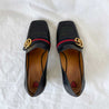 Gucci Black leather mid-heel loafer, 39 - BOPF | Business of Preloved Fashion