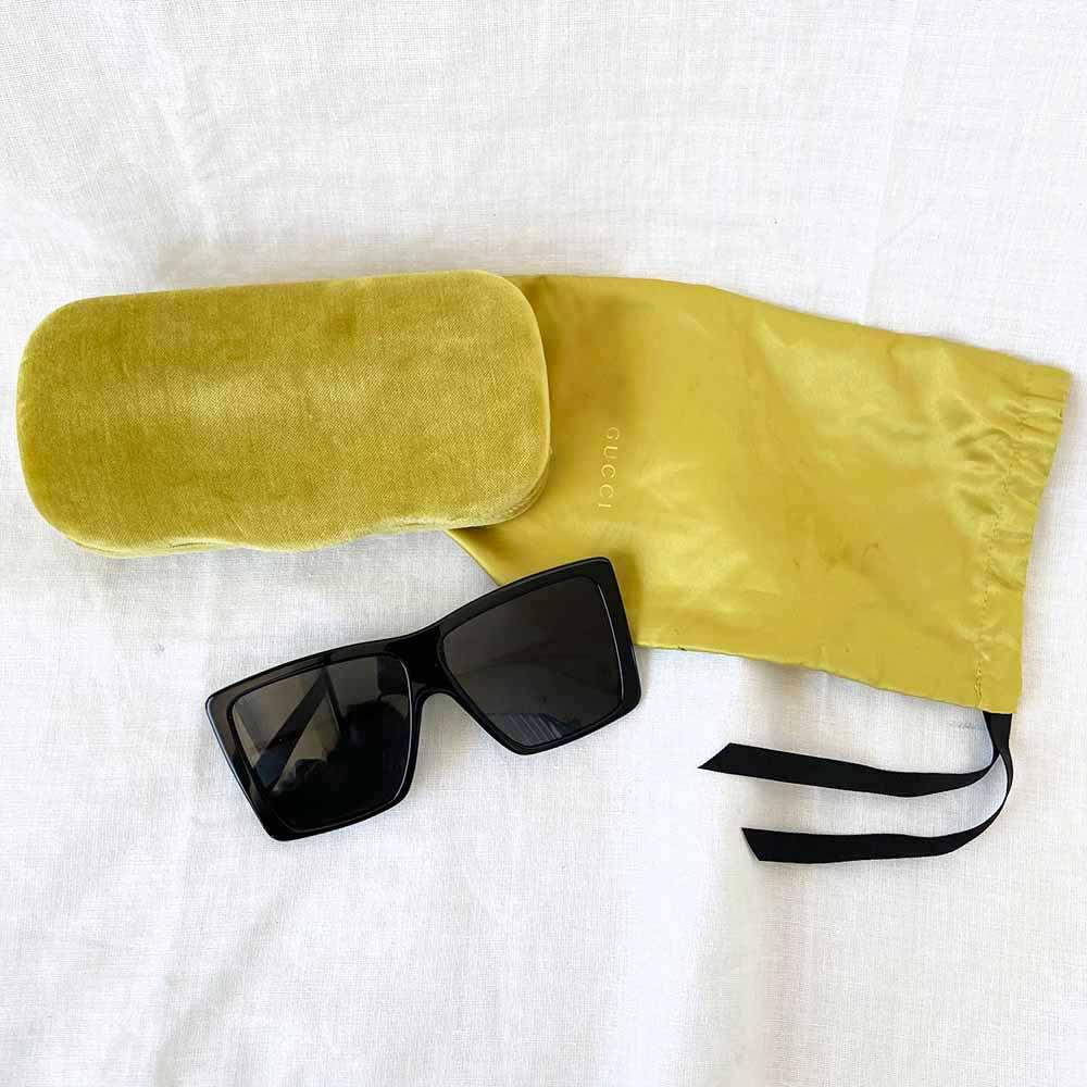 Gucci Black Oversized Sunglasses - BOPF | Business of Preloved Fashion