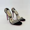 Gucci Black Suede Crystal Embellished Ankle Strap Sandals, 39 - BOPF | Business of Preloved Fashion