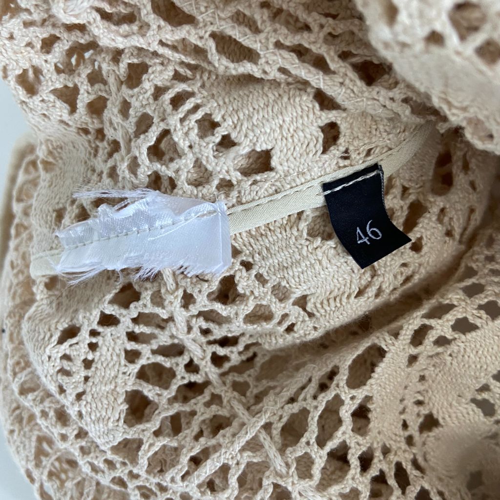 Gucci beige crochet web detail dress - BOPF
