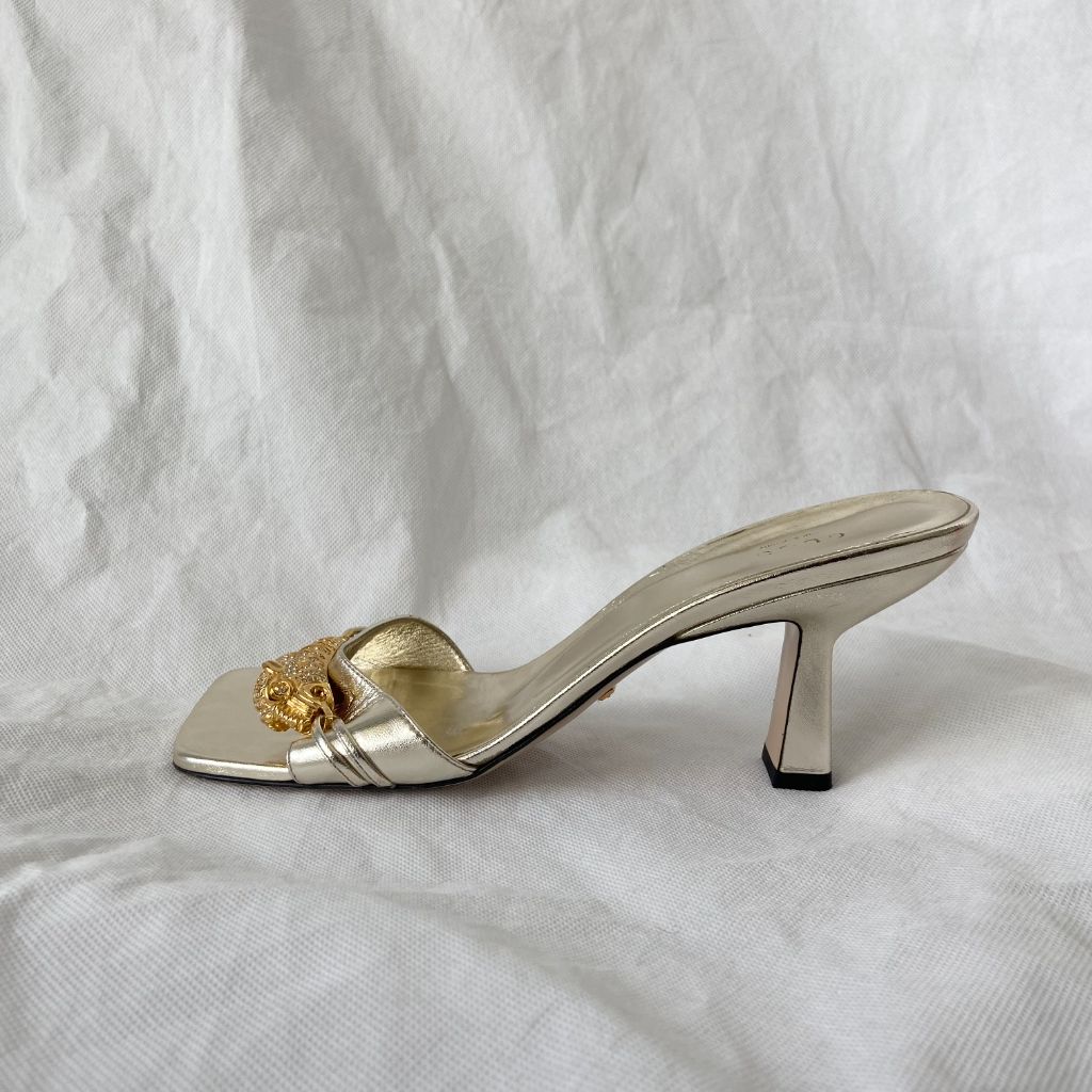 Gucci Dora Crystal Tiger-embellished Leather Mules, 40 - BOPF | Business of Preloved Fashion