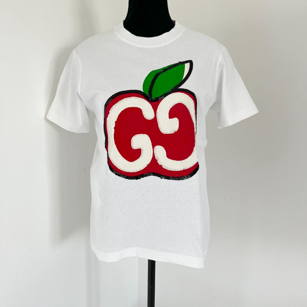 Gucci GG Apple print T Shirt - BOPF | Business of Preloved Fashion