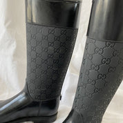Gucci Guccissima Rain black knee high boots, 38 - BOPF | Business of Preloved Fashion