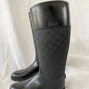 Gucci Guccissima Rain black knee high boots, 38 - BOPF | Business of Preloved Fashion