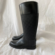 Gucci Guccissima Rain black knee high boots, 38 - BOPF | Business of Preloved Fashion