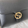 Gucci interlocking G black leather flap bag with goldtone hardware - BOPF | Business of Preloved Fashion