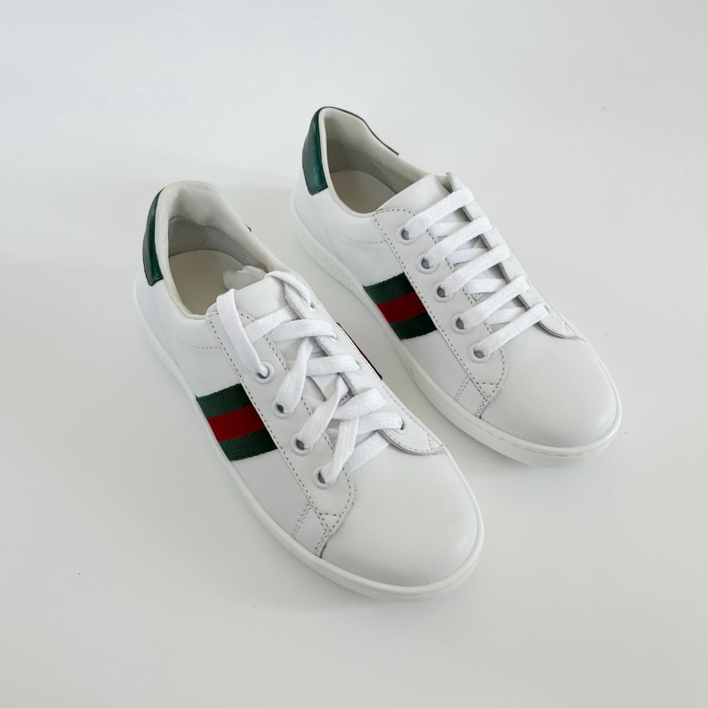 Gucci Kids Ace Lace-Up Sneakers, Size 32 - BOPF | Business of Preloved Fashion