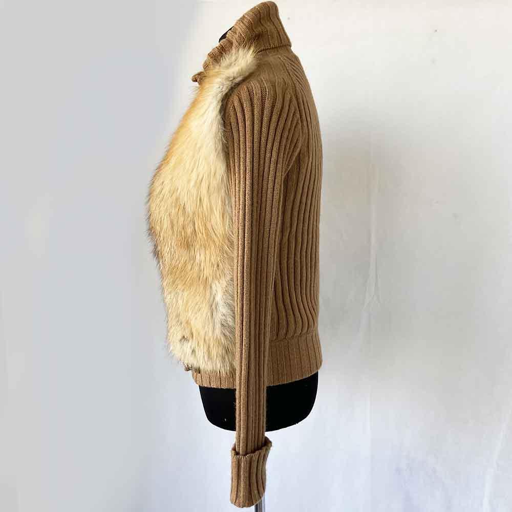 Gucci Knit Cardigan Jacket with Fox Fur - BOPF | Business of Preloved Fashion