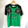 Gucci Logo Print Green T Shirt - BOPF | Business of Preloved Fashion