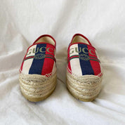 Gucci Logo Sylvie Platform Espadrille In Multicolour, 38 - BOPF | Business of Preloved Fashion