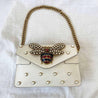Gucci Off White Leather Broadway Pearly Bee Shoulder Bag - BOPF | Business of Preloved Fashion