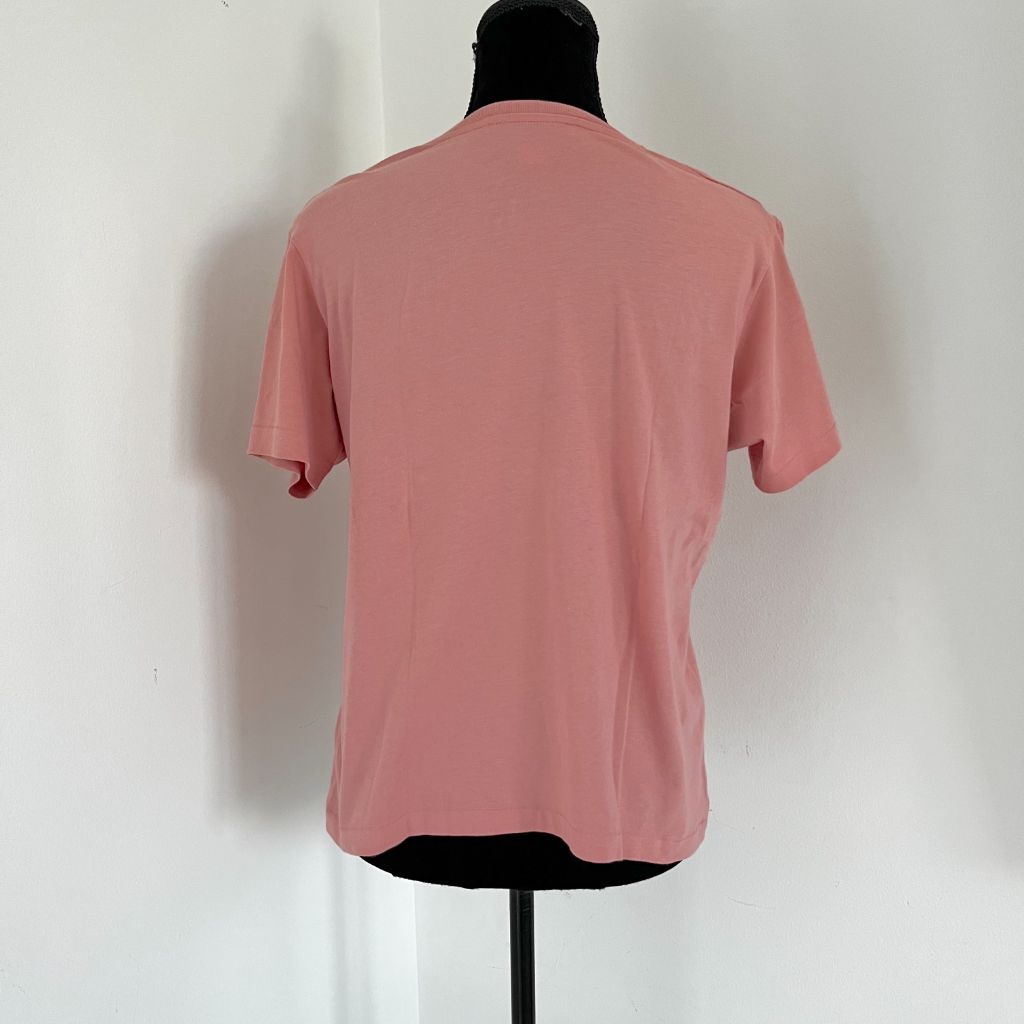 Gucci Lamb Print Embroidered T-shirt in Pale Pink