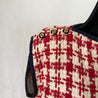 Gucci red and white tweed sleeveless dress with buttons along the shoulder - BOPF | Business of Preloved Fashion