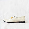 Gucci white leather loafer with gold chain, 36.5 - BOPF | Business of Preloved Fashion