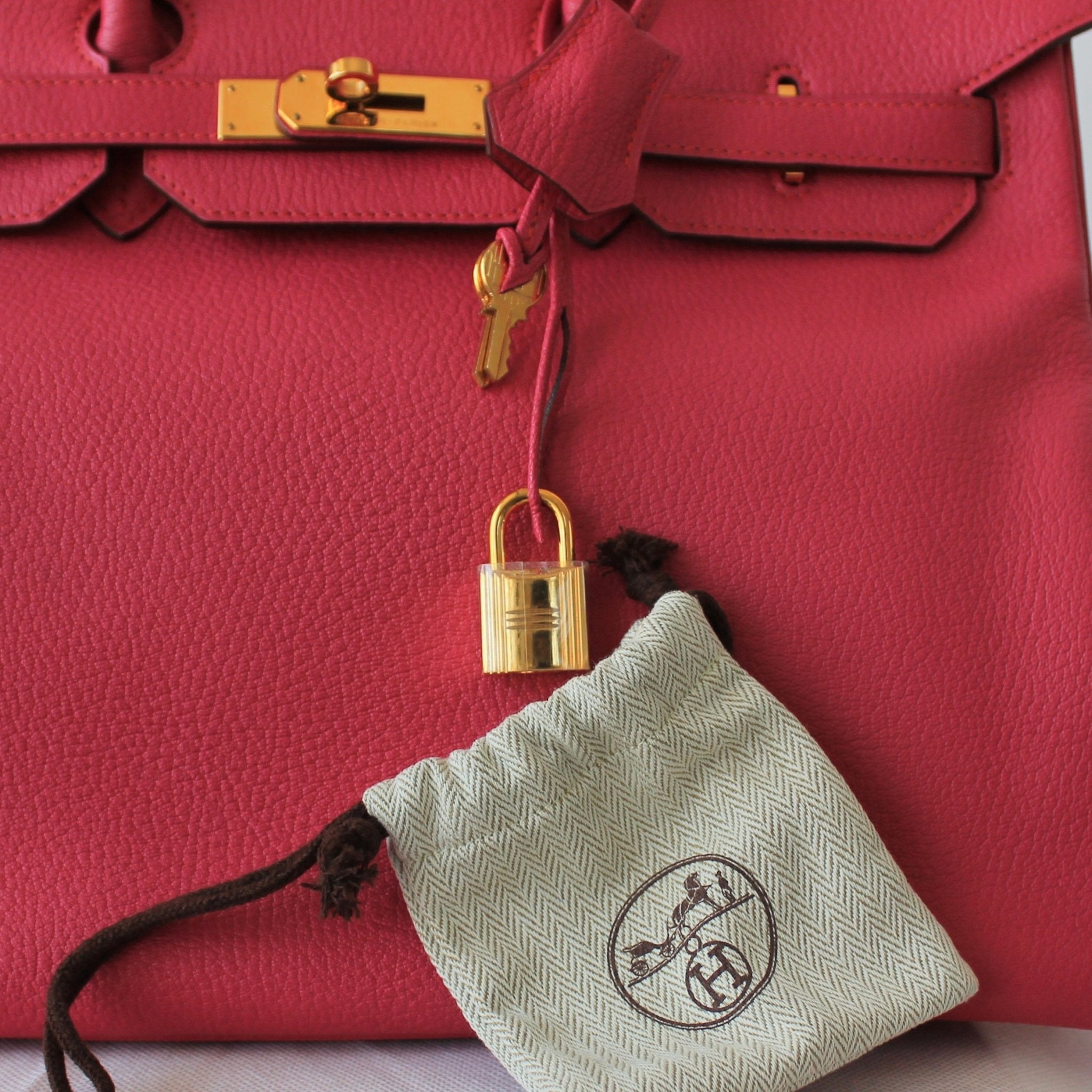 Hermes 35 Birkin Pink Chevre de Coromandel Leather with Gold Hardware - BOPF | Business of Preloved Fashion
