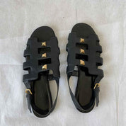Hermes Black Leather Sandal with Rockstud, 38 - BOPF | Business of Preloved Fashion