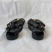 Hermes Black Leather Sandal with Rockstud, 38 - BOPF | Business of Preloved Fashion
