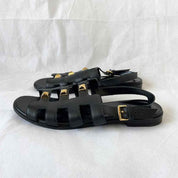 Hermes Black Leather Sandal with Rockstud, 38 - BOPF | Business of Preloved Fashion