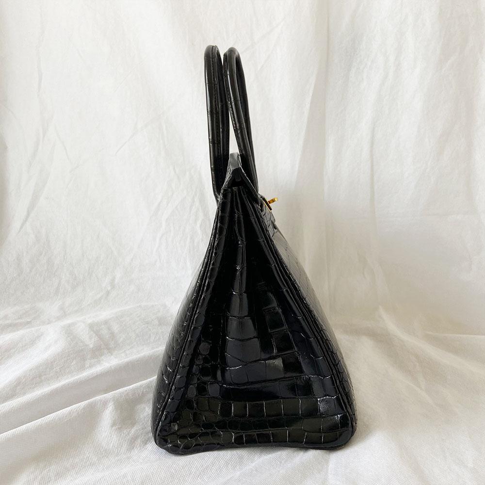 Birkin 35 crocodile handbag Hermès Brown in Crocodile - 18798184