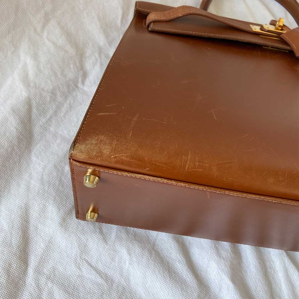 Hermes 35cm Brick Calf Box Leather Birkin Bag with Palladium, Lot #56580