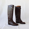 Hermes Brown Leather Palladium Plated Kelly Jumping Boots, 38 - BOPF | Business of Preloved Fashion