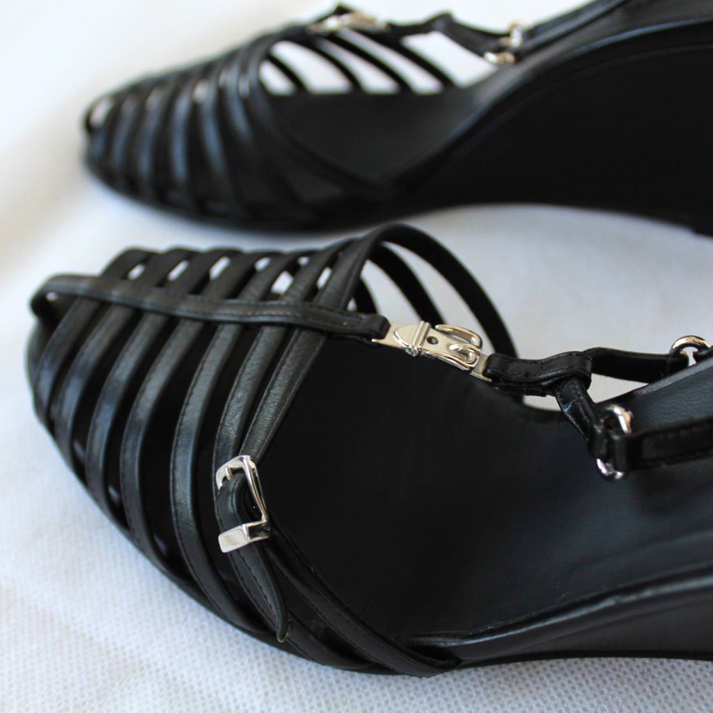 Hermes Cage Wedge Sandal, 38.5 - BOPF | Business of Preloved Fashion