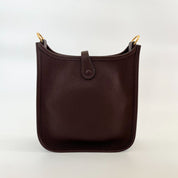Hermès Chocolate Clemence Leather Evelyn TPM bag - BOPF | Business of Preloved Fashion