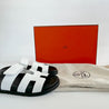 Hermes Chypre white leather sandals, 37 - BOPF | Business of Preloved Fashion