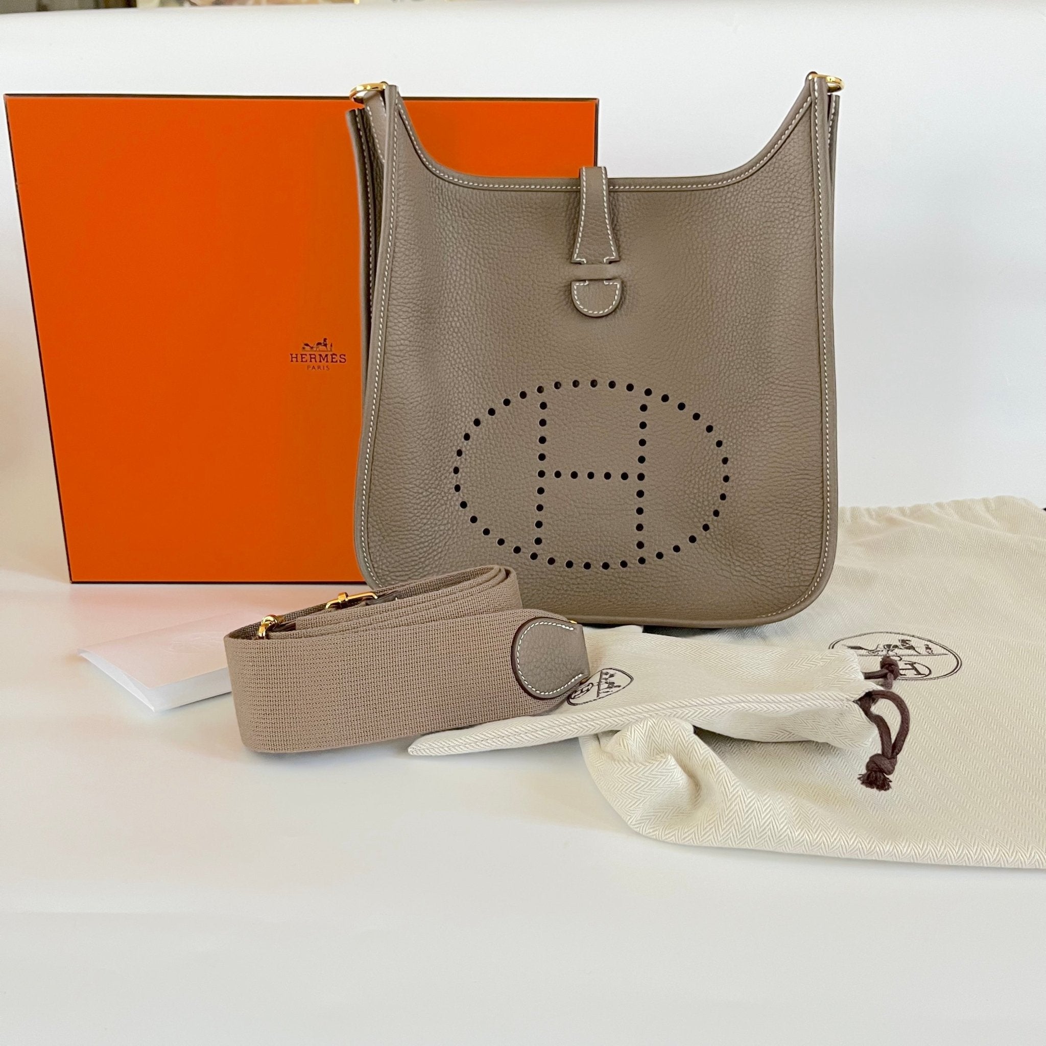 Hermes Evelyn 29 GM Shoulder Bag Etoupe - BOPF | Business of Preloved Fashion