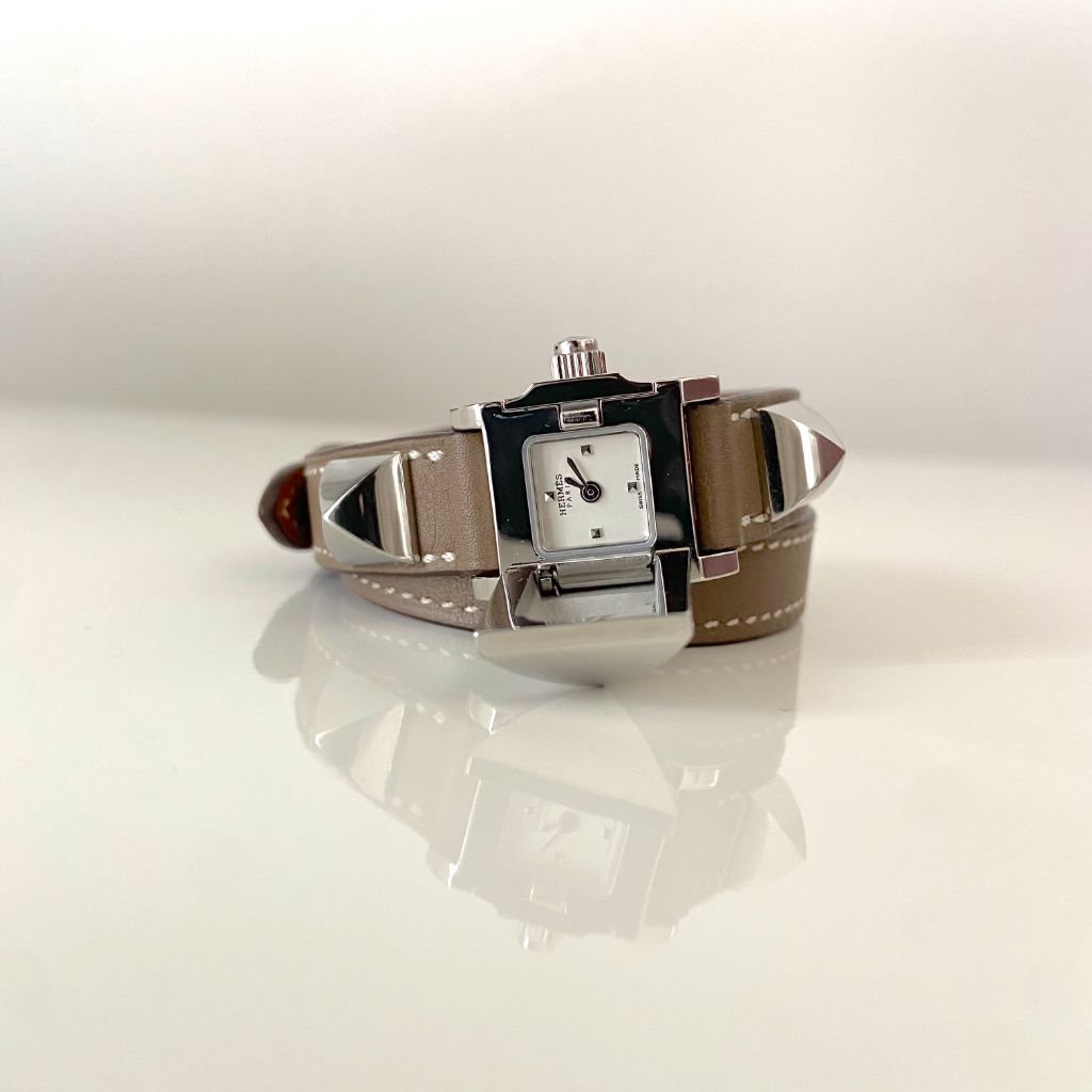 Hermes Medor Mini Stainless Steel Spike Watch - BOPF | Business of Preloved Fashion