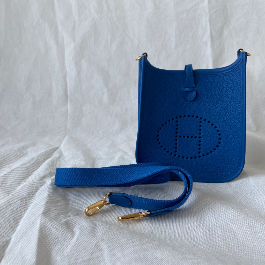 Hermès Mini TPM Evelyne Electric Blue Crossbody Bag - BOPF | Business of Preloved Fashion