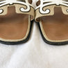 Hermes Oran Embroidered Beige Sandals, 38 - BOPF | Business of Preloved Fashion